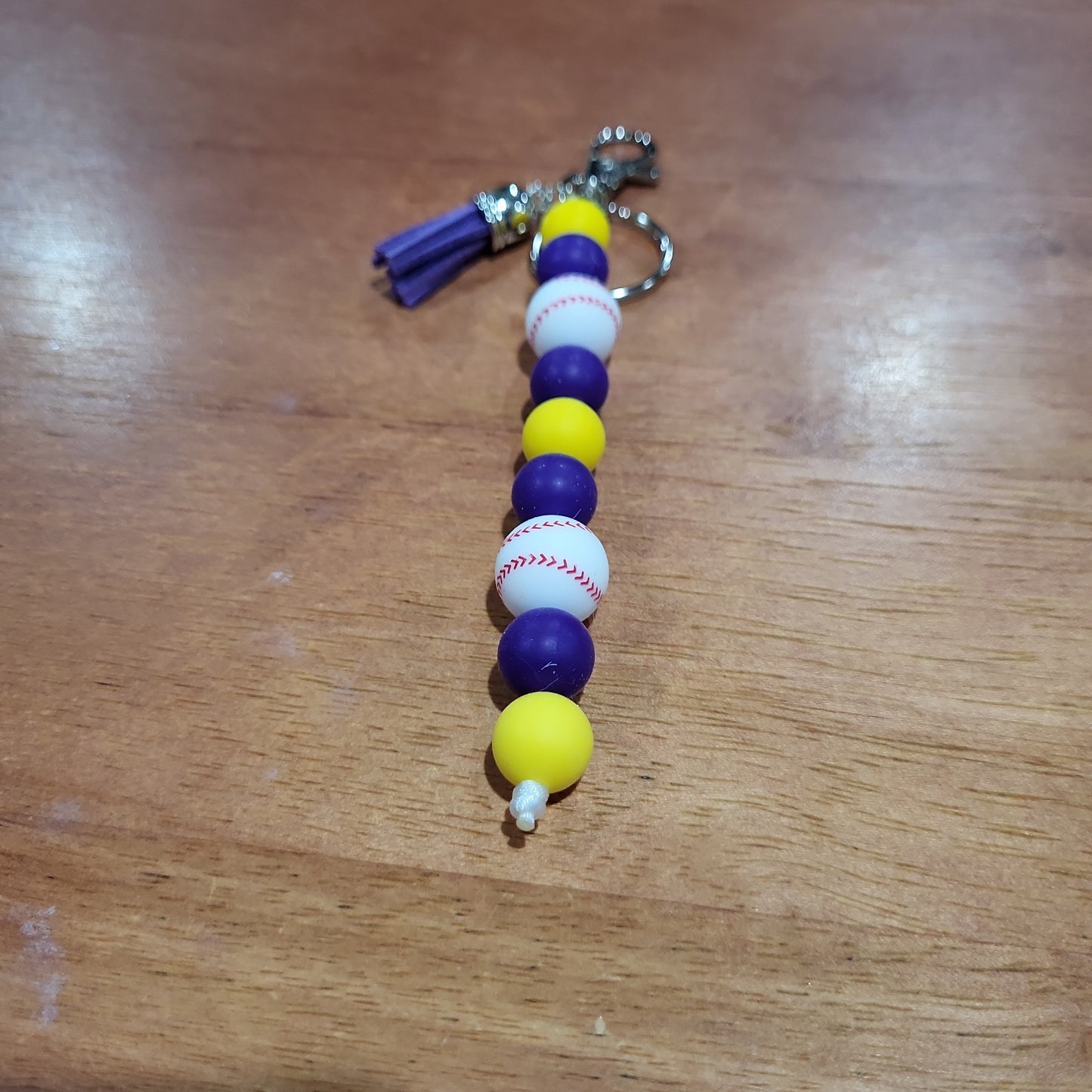 Sports Themed Beaded Keychains