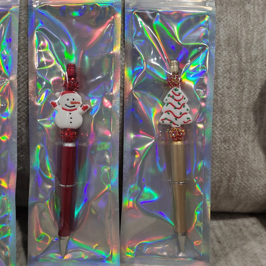 Christmas Beaded Pens