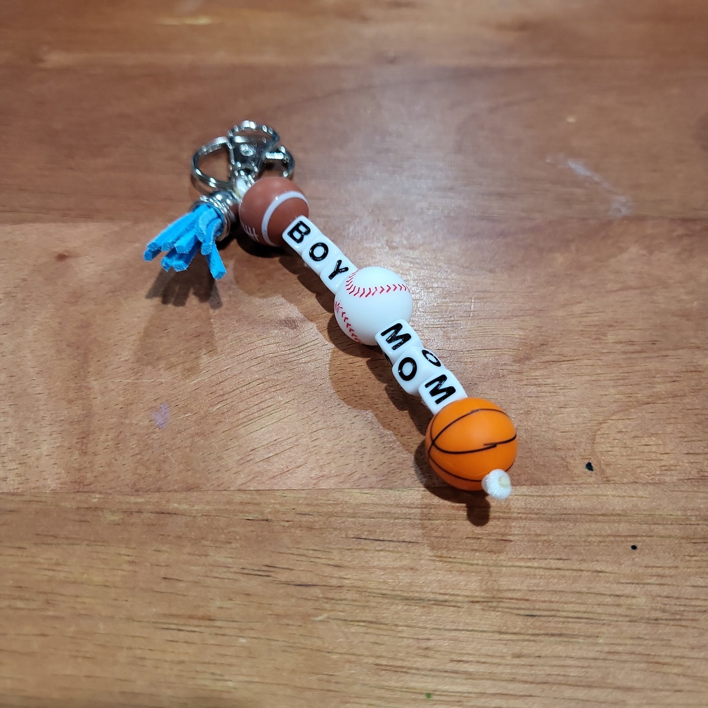 Boy Mom Sports Themed Keychains