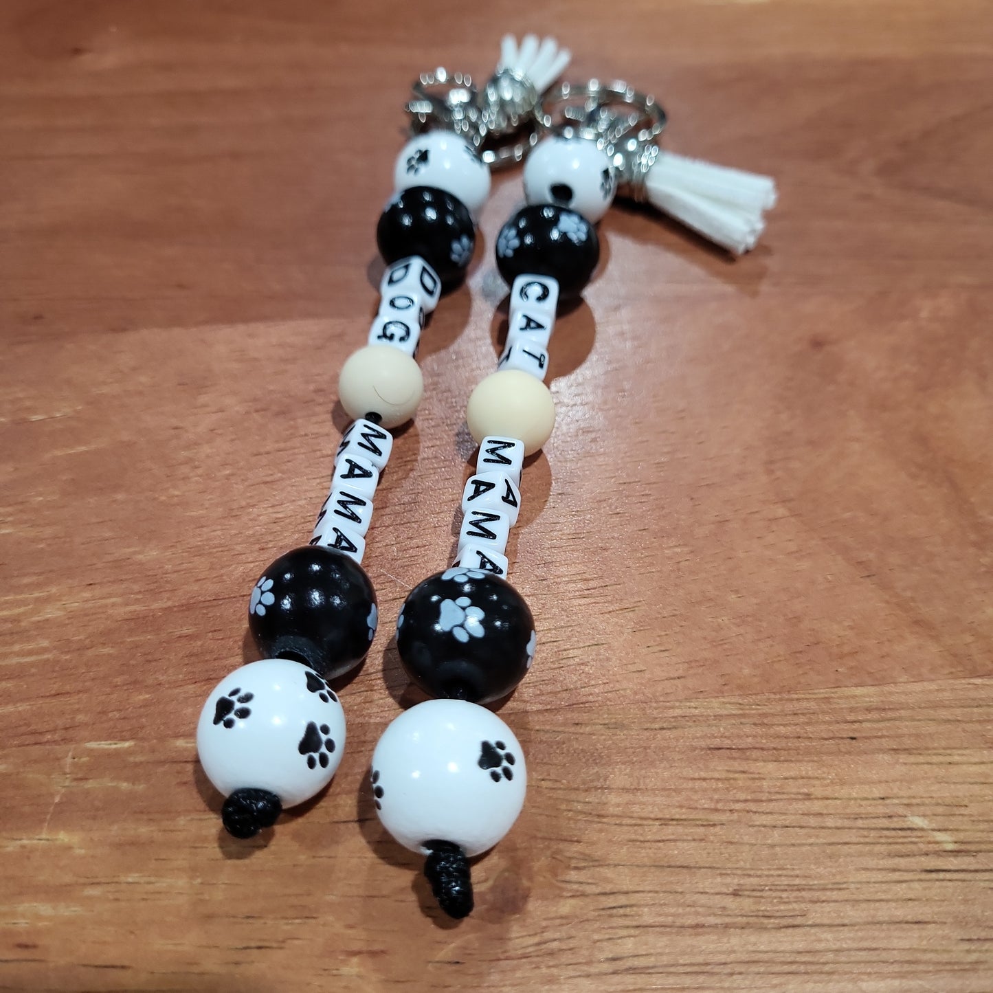 Cat/Dog Mama Keychains Beaded