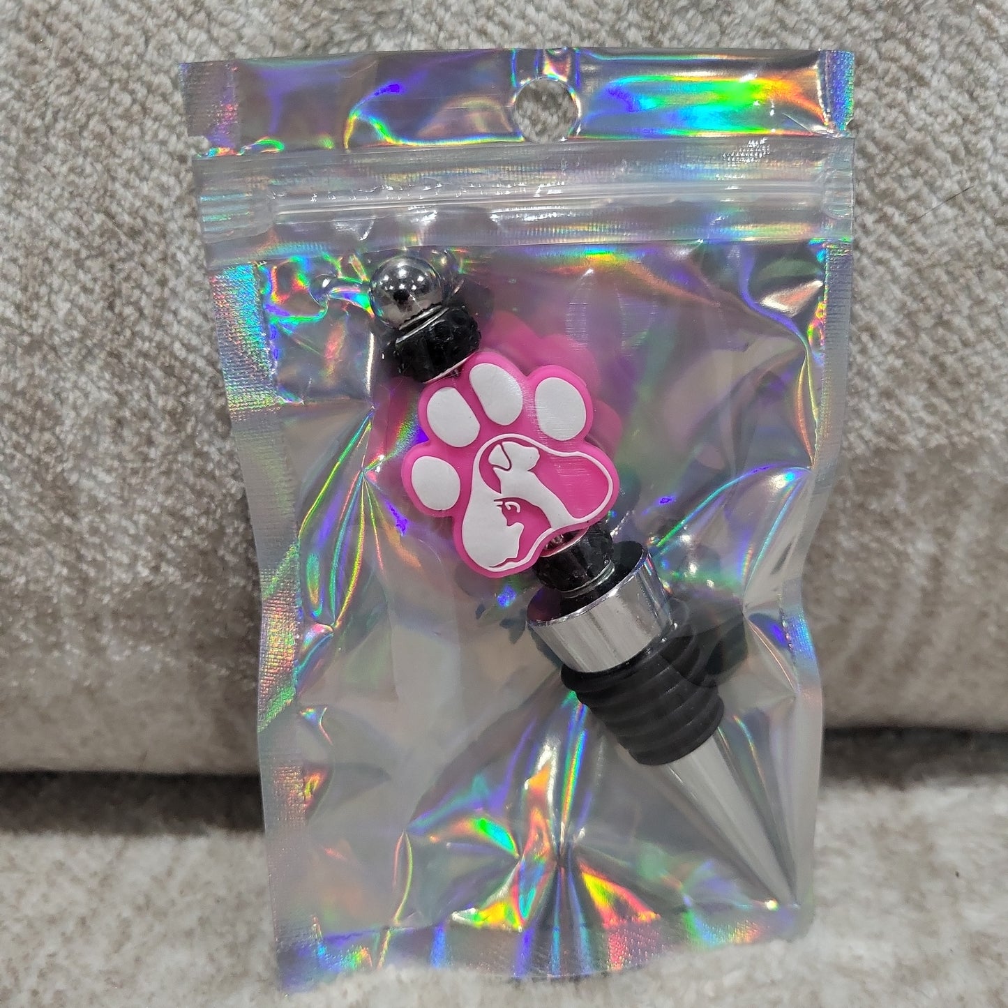 Dog Paw Print Wine Stopper