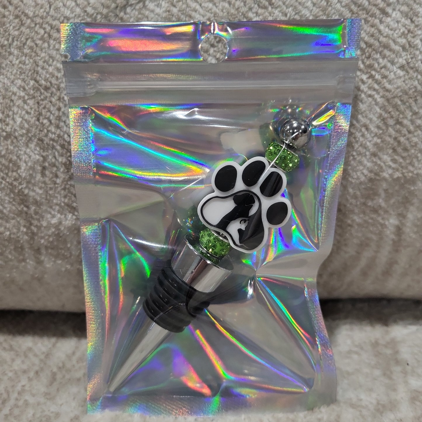 Dog Paw Print Wine Stopper