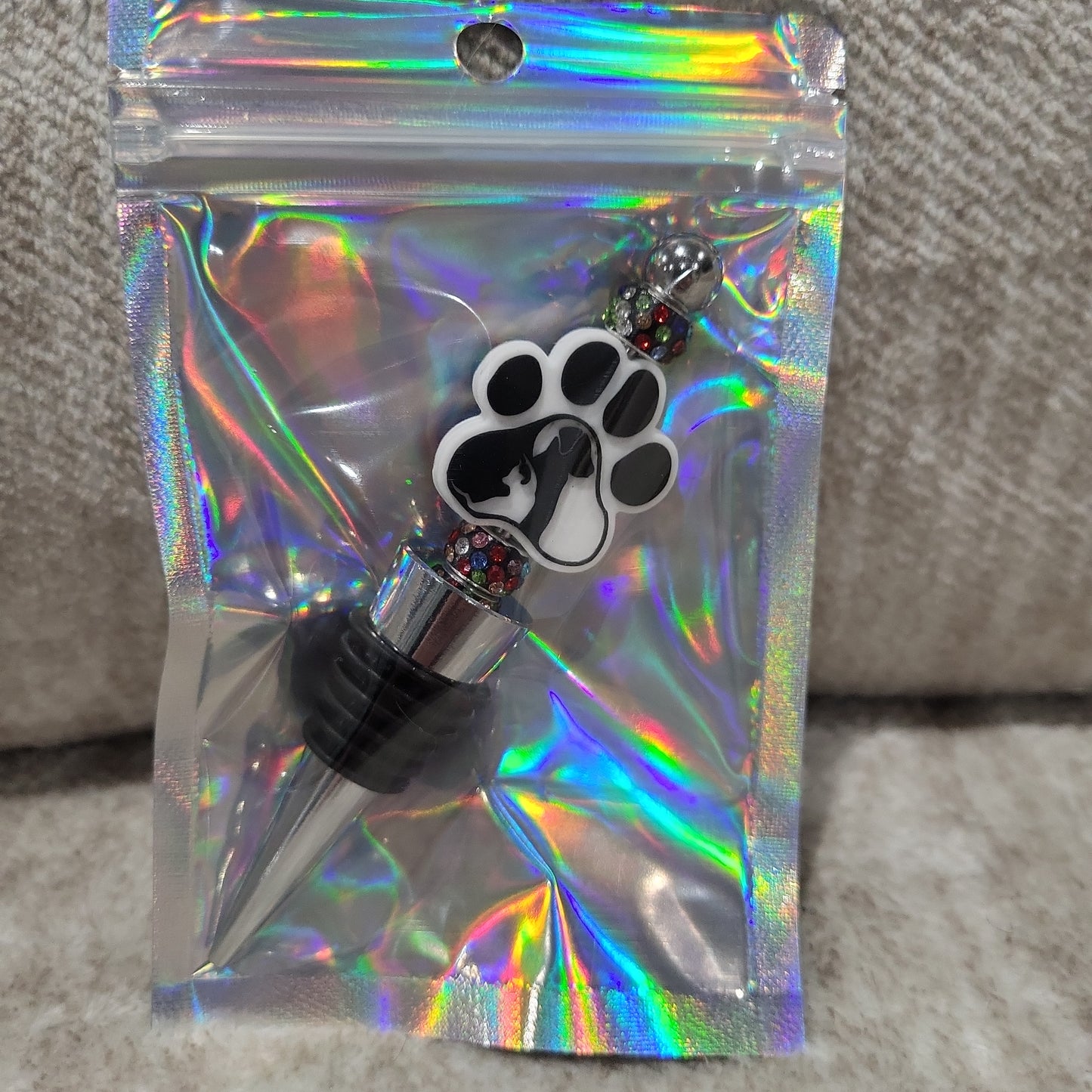 Dog Paw Print Wine Stopper