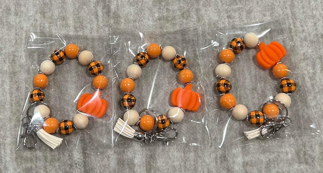 Pumpkin Keychain Braclets/ Braclets