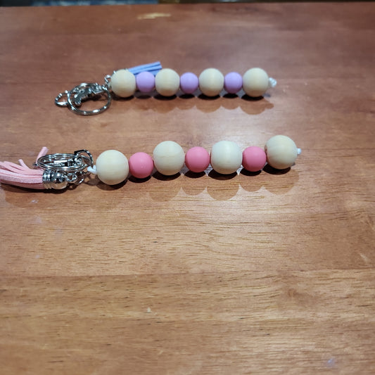 Wooden Beaded Keychains