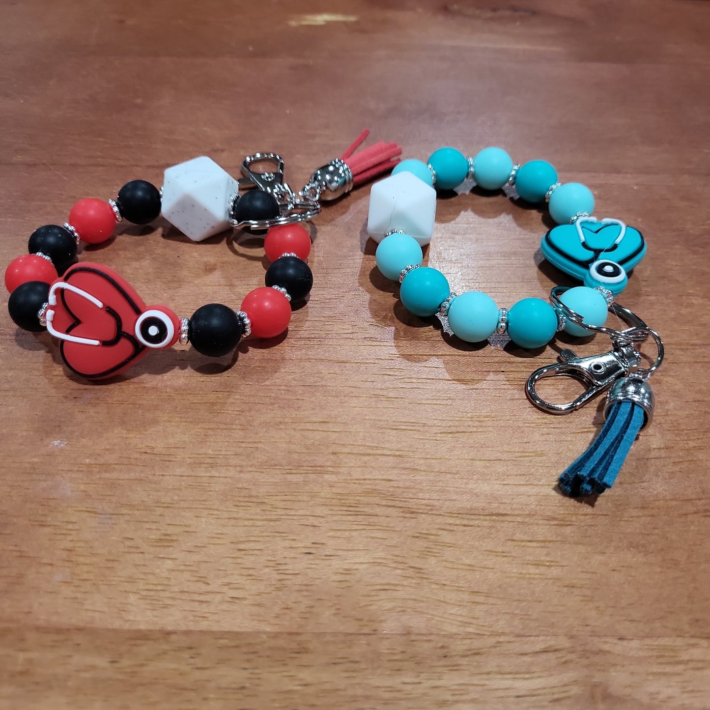 Nurse/Doctor Heart Keychains Or Bracelets