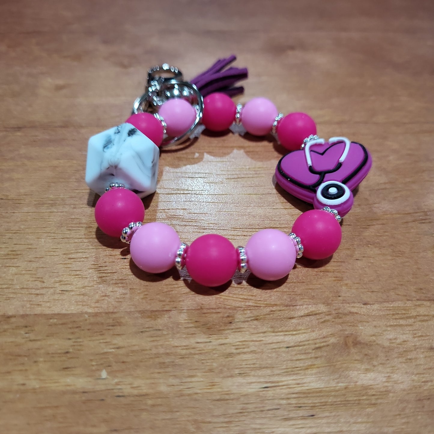 Nurse/Doctor Heart Keychains Or Bracelets